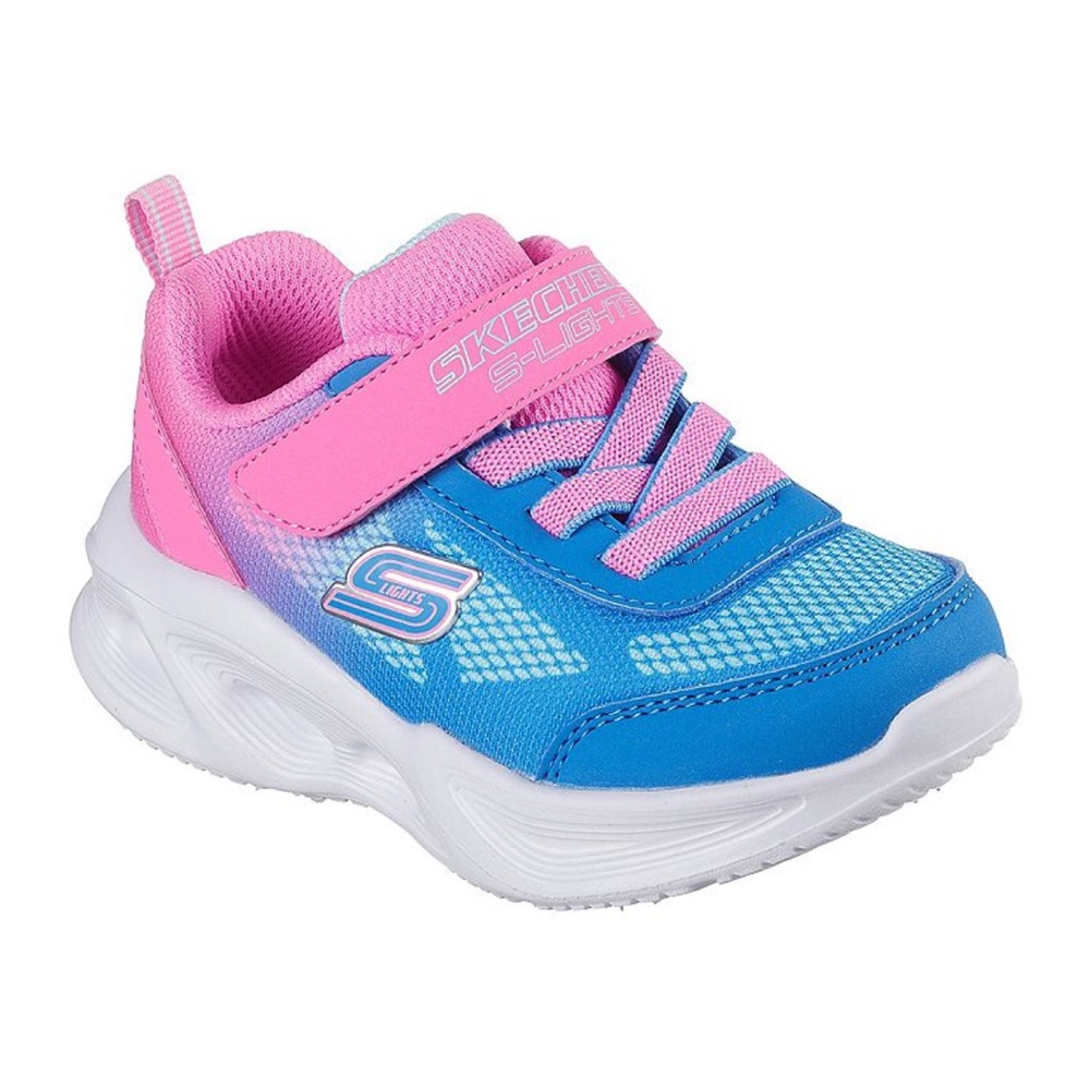 Skechers Blue and Pink Sneakers with Velcro Closure